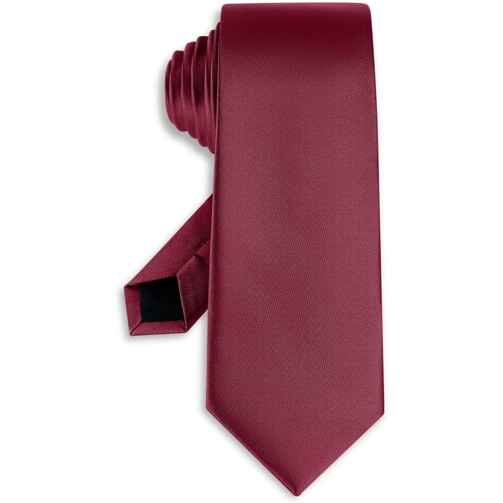 Men's Burgundy Solid Pure Color Formal 3.15" (8cm) Neck Ties